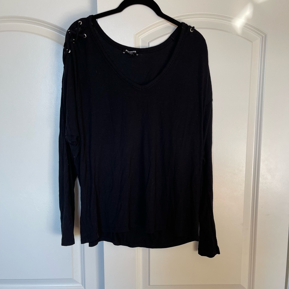 Express | Longe Sleeve Black Shirt | Size L